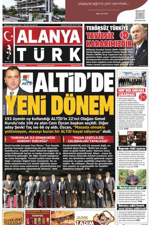 ALANYATÜRK GAZETESİ 26 Kasım 2025