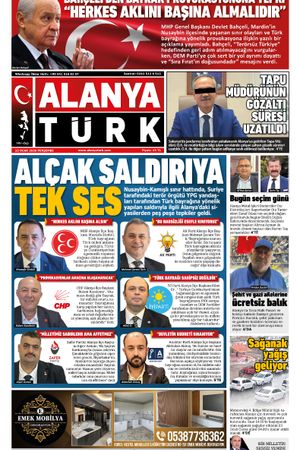 ALANYATÜRK GAZETESİ 22 OCAK 2026