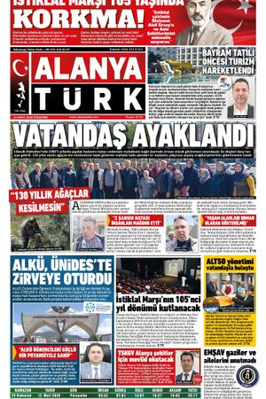 ALANYATÜRK GAZETESİ 12 MART 2026