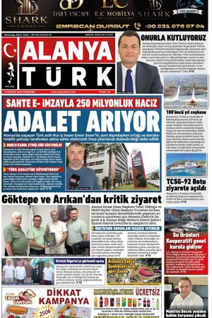 ALANYATÜRK GAZETESİ 2 TEMMUZ 2026