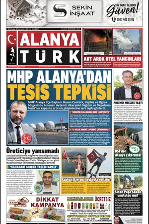 ALANYATÜRK GAZETESİ 3 TEMMUZ 2026