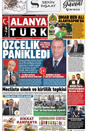 ALANYATÜRK GAZETESİ 8 TEMMUZ 2026