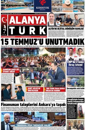 ALANYATÜRK GAZETESİ 16 TEMMUZ 2026