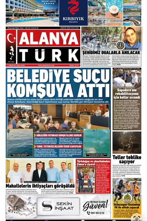 ALANYATÜRK GAZETESİ 07 AĞUSTOS 2026