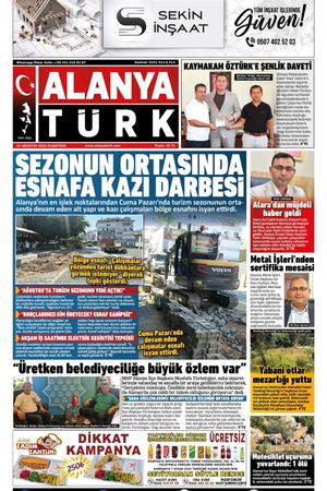 ALANYATÜRK GAZETESİ 17 AĞUSTOS 2026