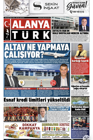ALANYATÜRK GAZETESİ 18 AĞUSTOS 2026