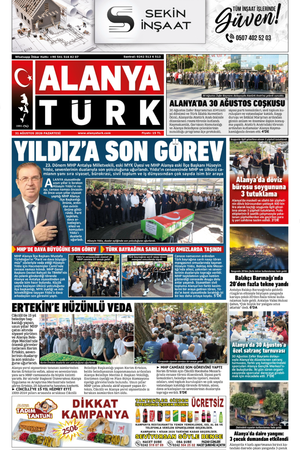 ALANYATÜRK GAZETESİ 31 AĞUSTOS 2026
